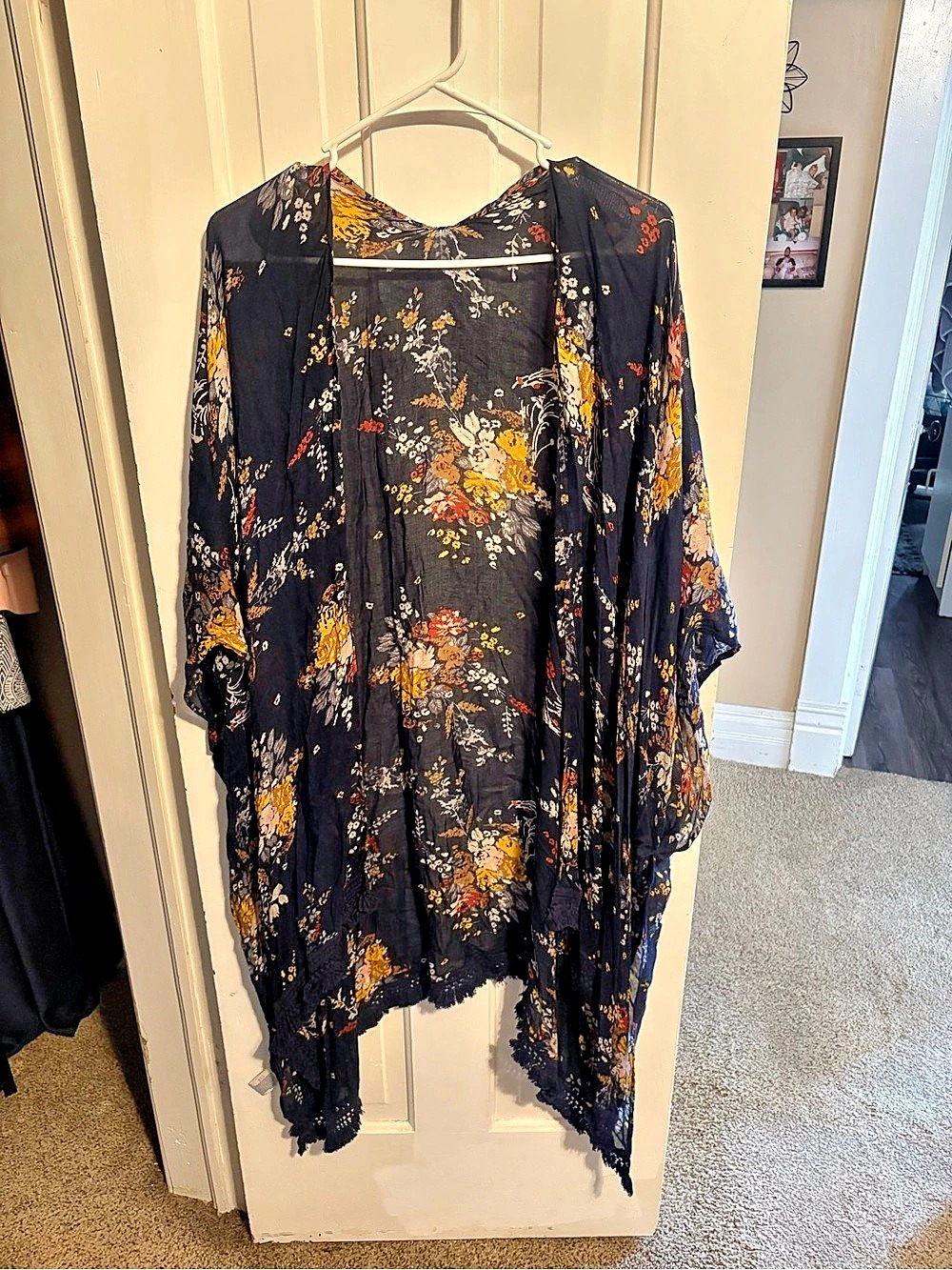 Floral Black & Yellow Tunic